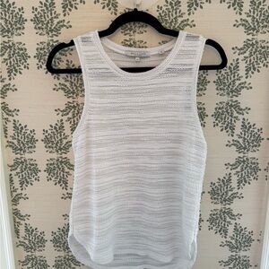 Bella Luxx White Ribbed Tank Top